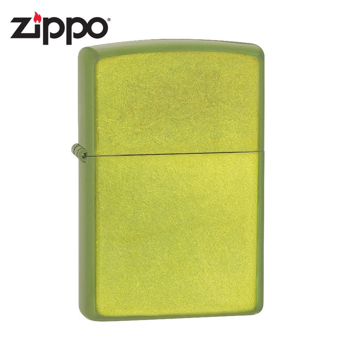 Zippo Lurid Green Brushed Windproof Lighter