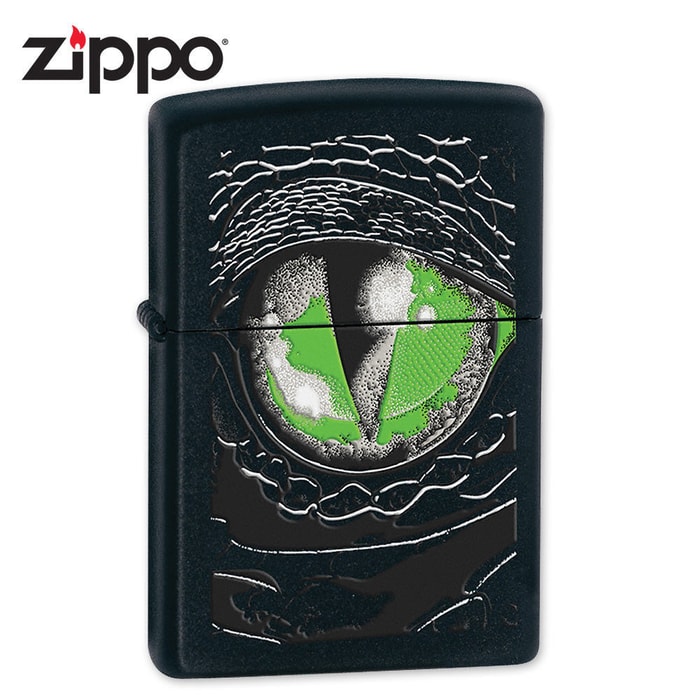 Zippo Black Matte Reptile Eye Lighter