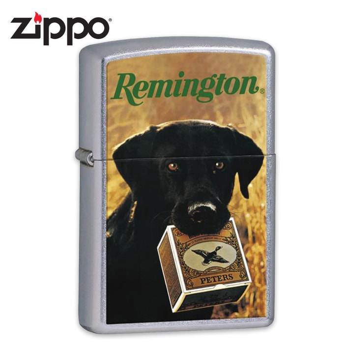 Zippo Street Chrome Remington Dog Lighter