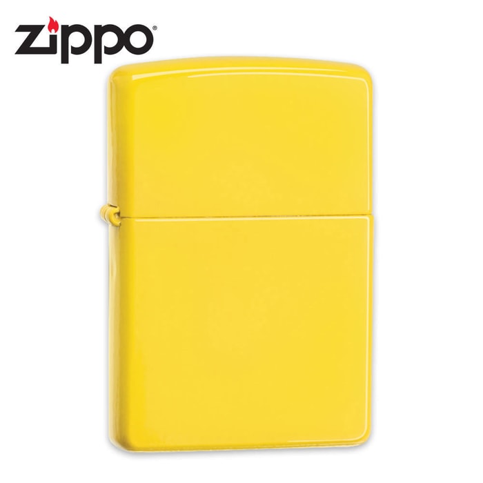 Zippo Lemon Bright Yellow Matte Windproof Lighter