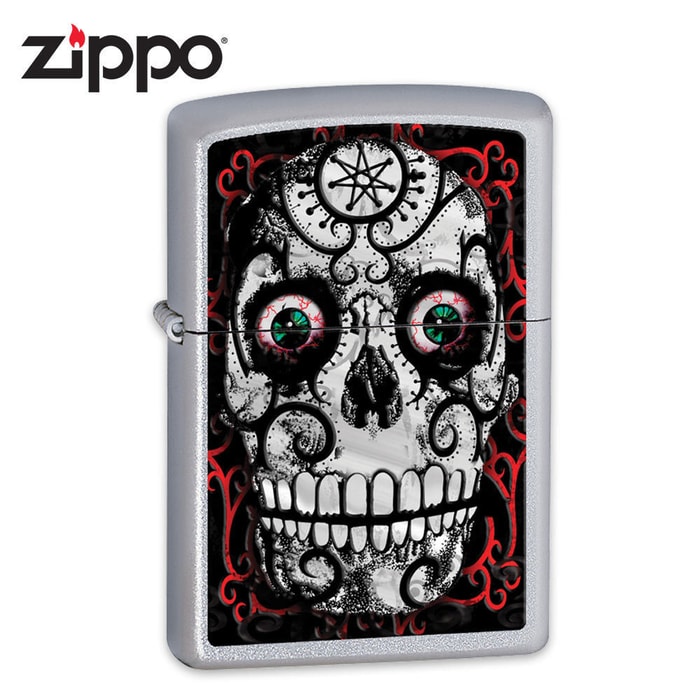 Zippo Day of the Dead Skull Lighter