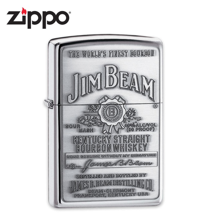 Zippo Jim Beam Emblem High Polish Chrome Lighter