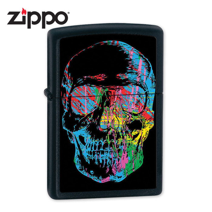 Zippo X-Ray Skull Black Matte Lighter