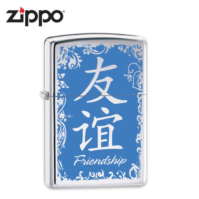 Zippo Chinese Friendship Symbol High Polish Chrome