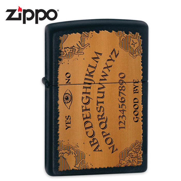 Zippo Ouija Board Black Matte Lighter