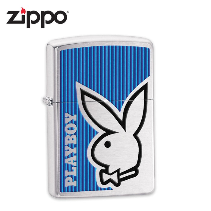 Zippo Playboy Bunny Brushed Chrome Lighter