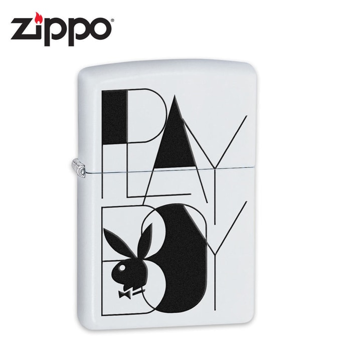 Zippo Playboy White and Black White Matte Lighter