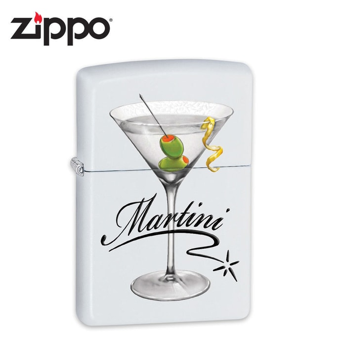 Zippo Martini White Matte Lighter