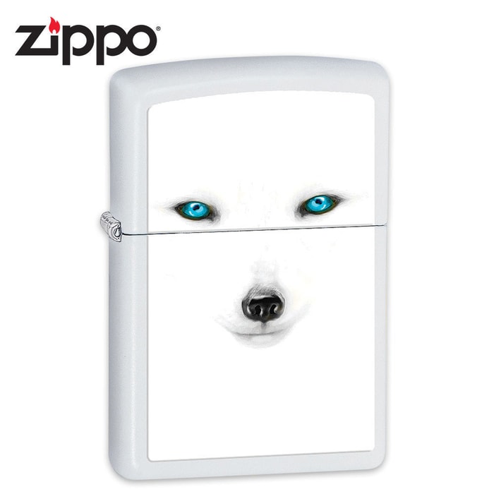 Zippo White Wolf White Matte Lighter