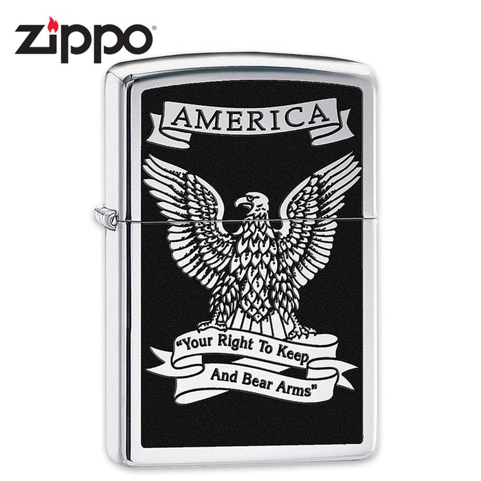 Zippo Eagle High Polish Chrome Lighter