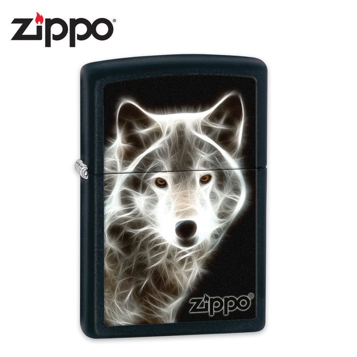 Zippo Electric Wolf Black Matte Lighter