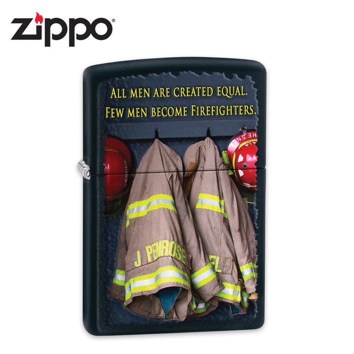 Zippo Firefighter Black Matte Lighter