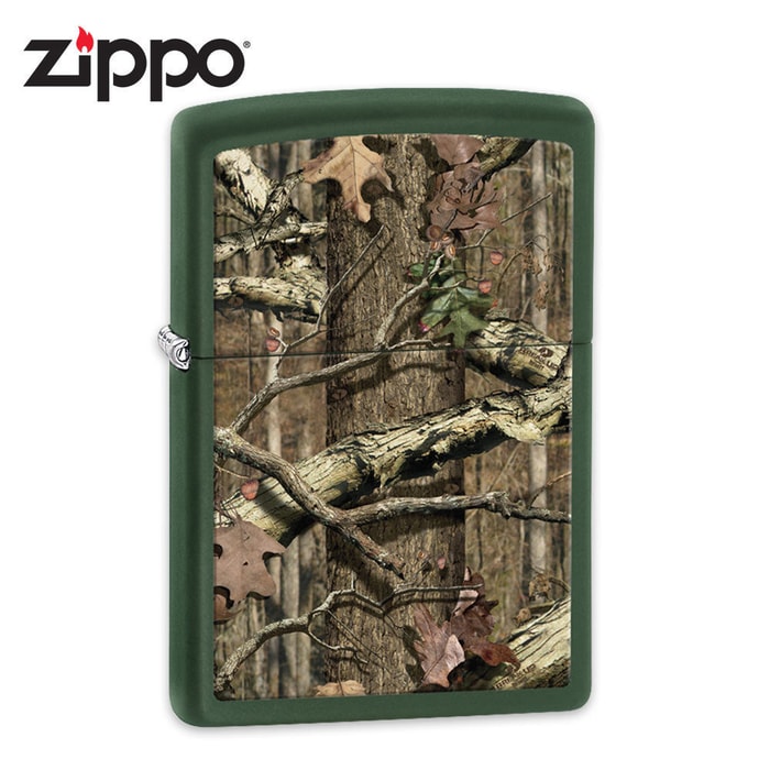 Zippo Break-Up Infinity Green Matte Mossy Oak Windproof Lighter