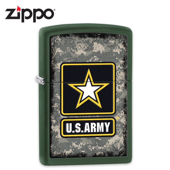 Zippo Green Matte U.S. Army Windproof Lighter