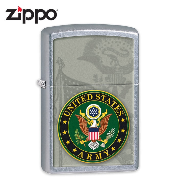 Zippo United States Army Street Chrome Windproof Lighter