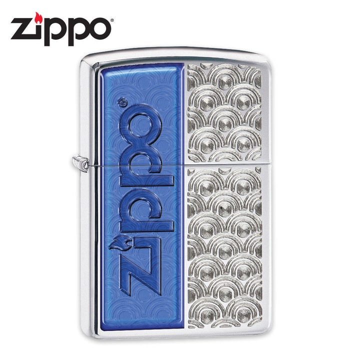 Zippo High Polish Chrome Embellished Windproof Lighter