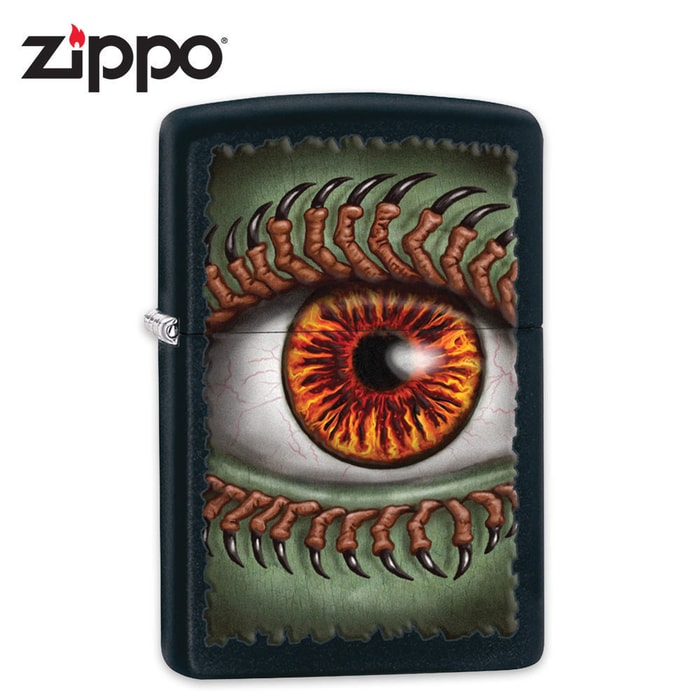 Zippo Black Matte Eyeball Talon Windproof Lighter