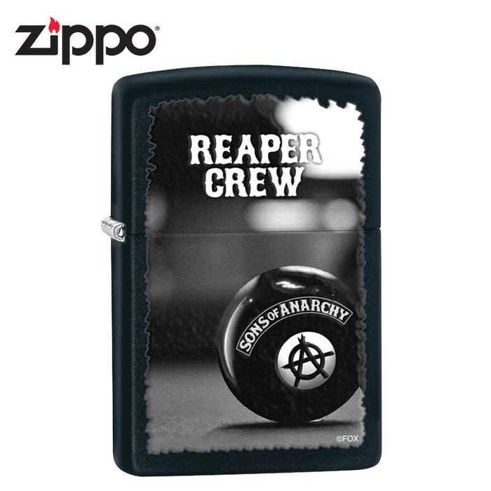 Zippo Sons Of Anarchy Reaper Crew Black Matte Windproof Lighter
