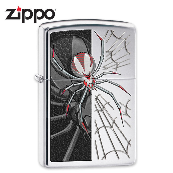 Zippo High Polish Chrome Spider Lighter