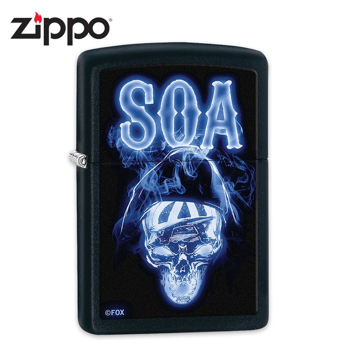 SOA Electric Blue Zippo Lighter
