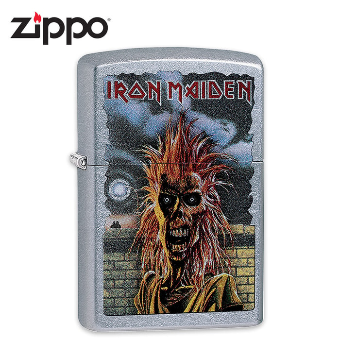 Iron Maiden Zippo Lighter - Eponymous Debut Album Cover Art - Street Chrome