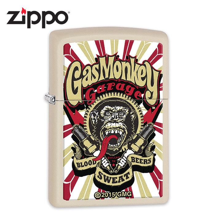 Zippo Gas Monkey Blood Sweat Beers Lighter