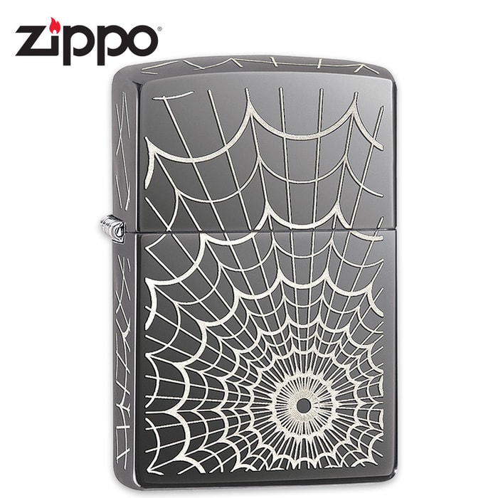 Zippo Black Ice Spider Web Lighter