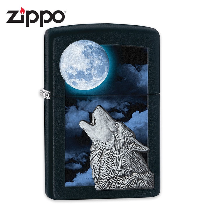 Zippo Classic Howl At The Moon Wolf Lighter