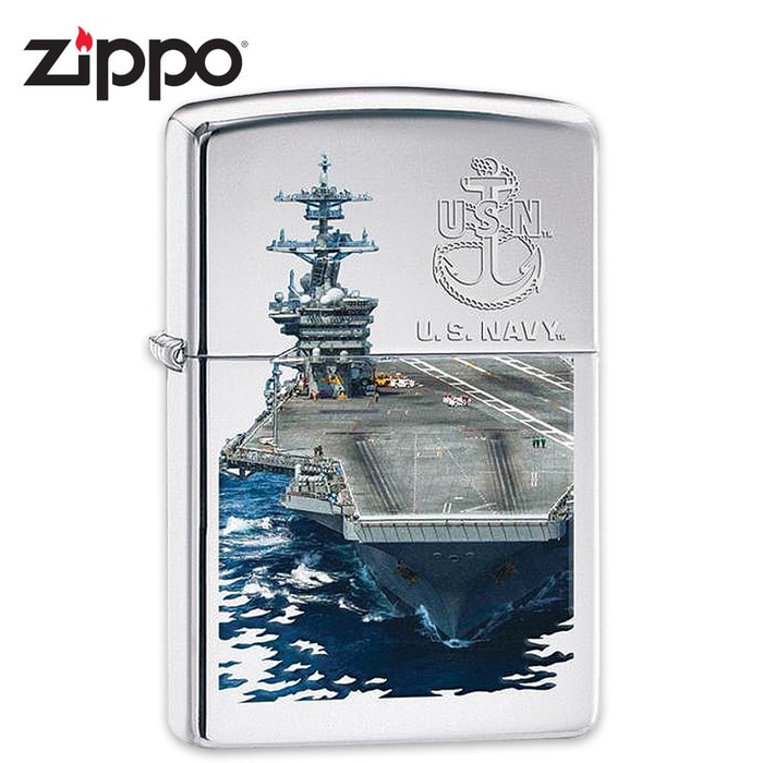 Zippo US Navy High Polish Chrome