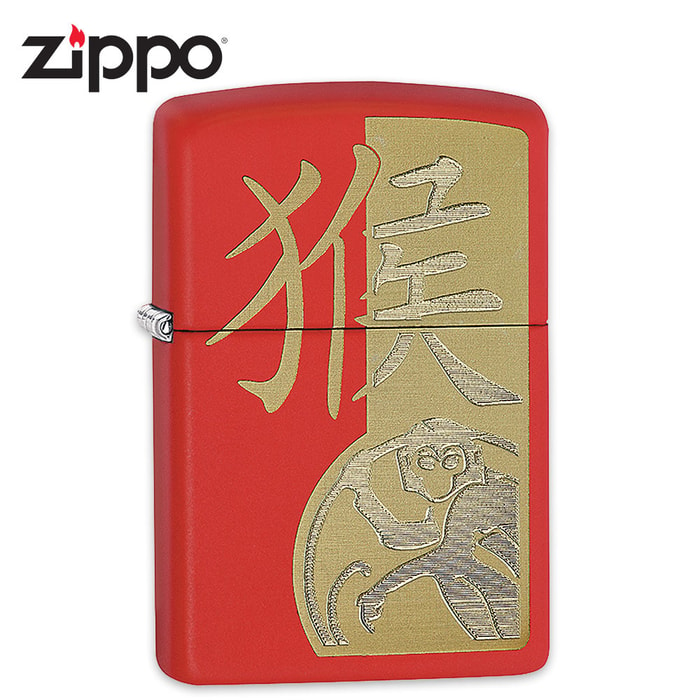 Zippo Year Of The Monkey Red Matte