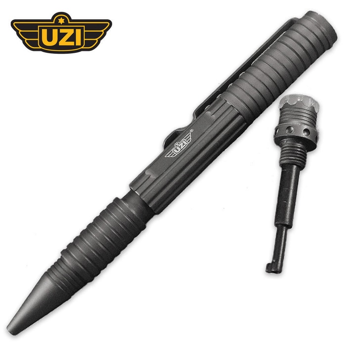UZI Black Tactical Pen w/Built in Cuff Key