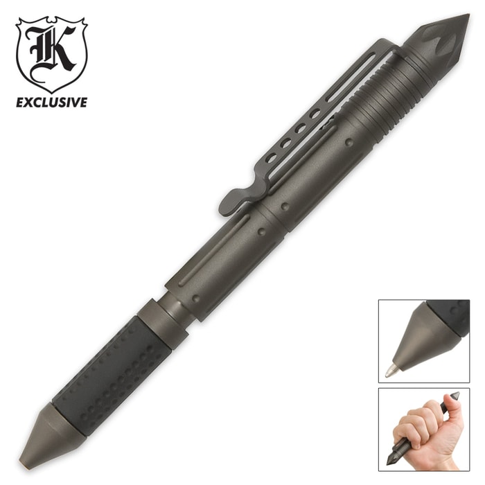 Gray Self Defense Spiked Tactical Pen
