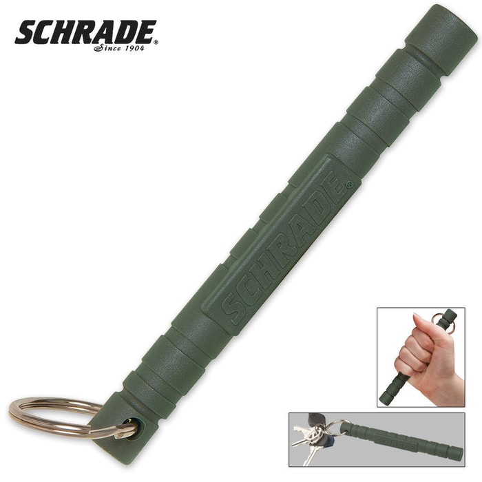 Schrade Self Defense Key Chain Rod Olive Drab Green