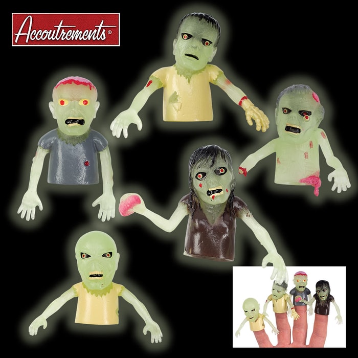 Glow Finger Zombies Finger Puppet