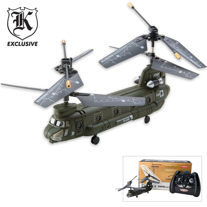 Remote Control Micro Chinook Cargo 3 Channel RC Helicopter