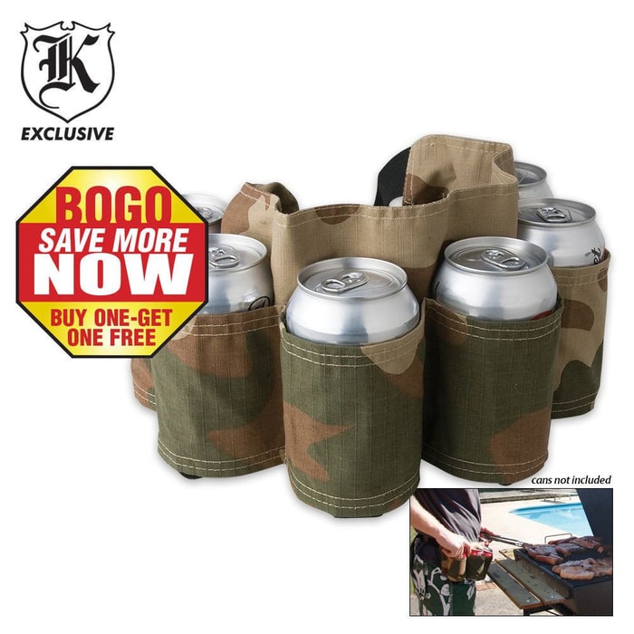 6 Pack Camo Beer Can Holster 2 For 1