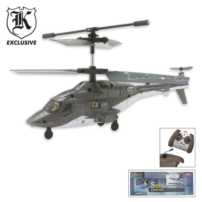 3 Channel Remote Controlled RC Mini Airwolf Helicopter