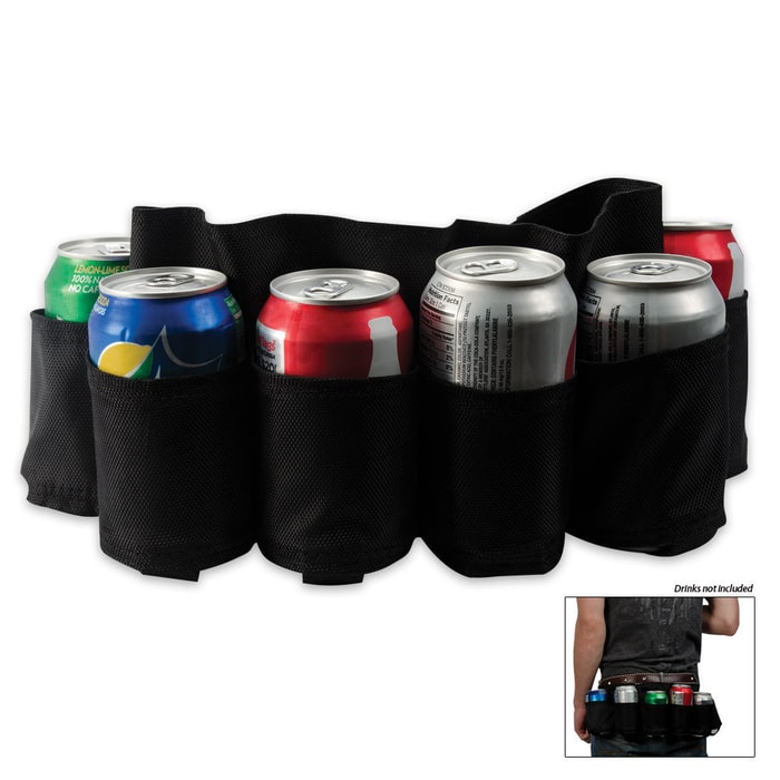 6 Pack Black Beer Can Holster