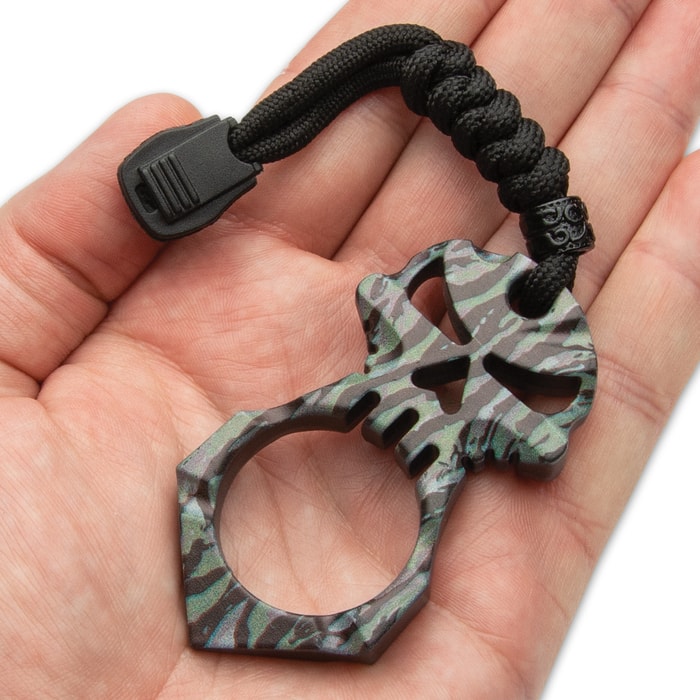 Camo Skull Knuck Self Defense Key Chain