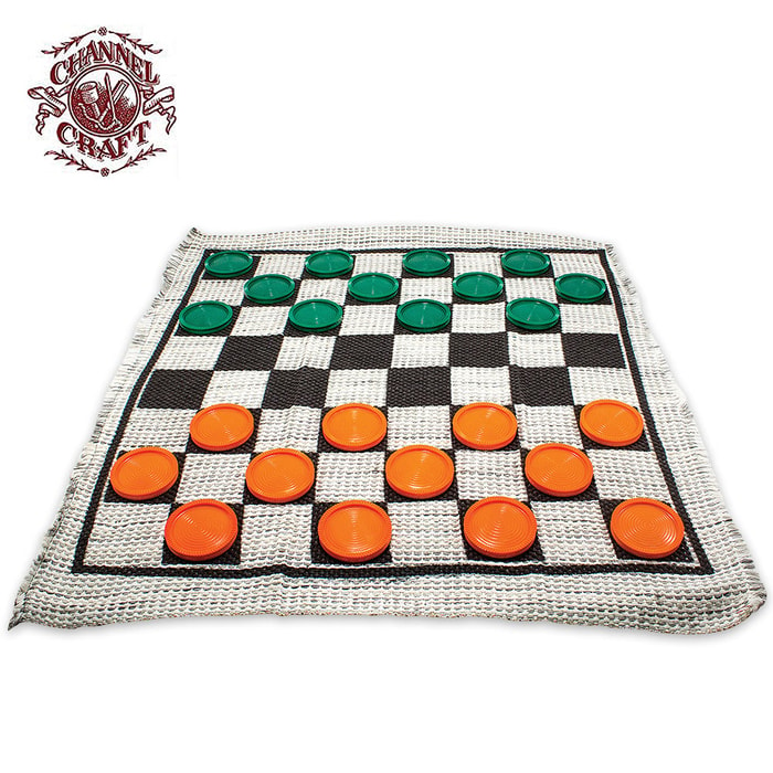 Jumbo Checkers Rug Game