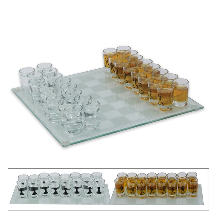 Drinking Glass Chess Set