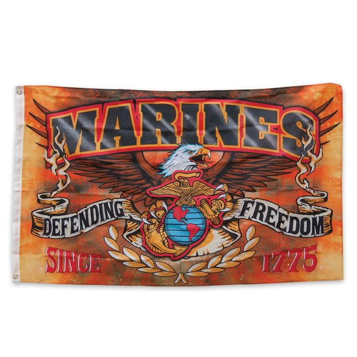 Marines Defending Freedom Flag