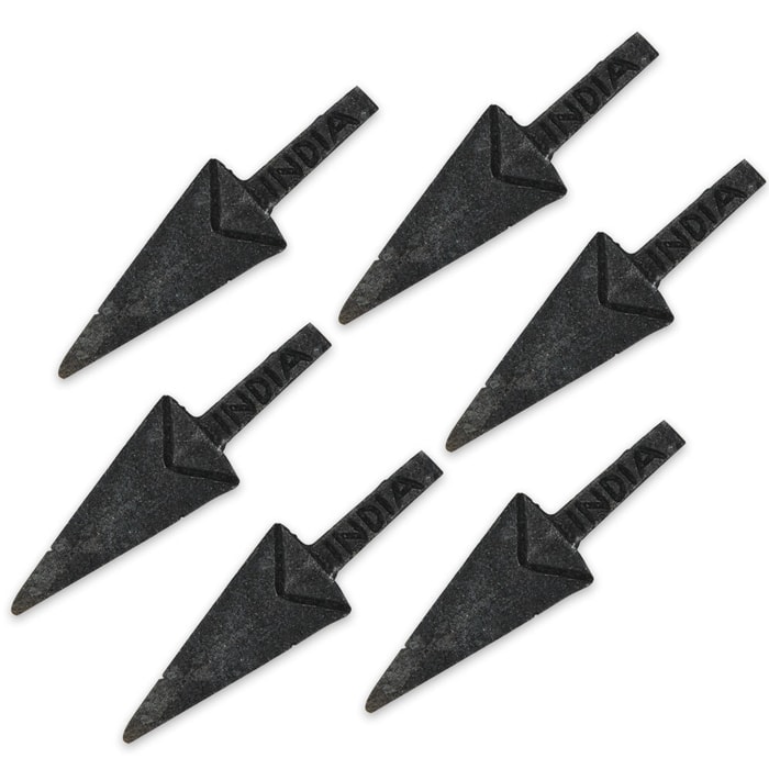 6 Pack of Arrowhead Spear Points