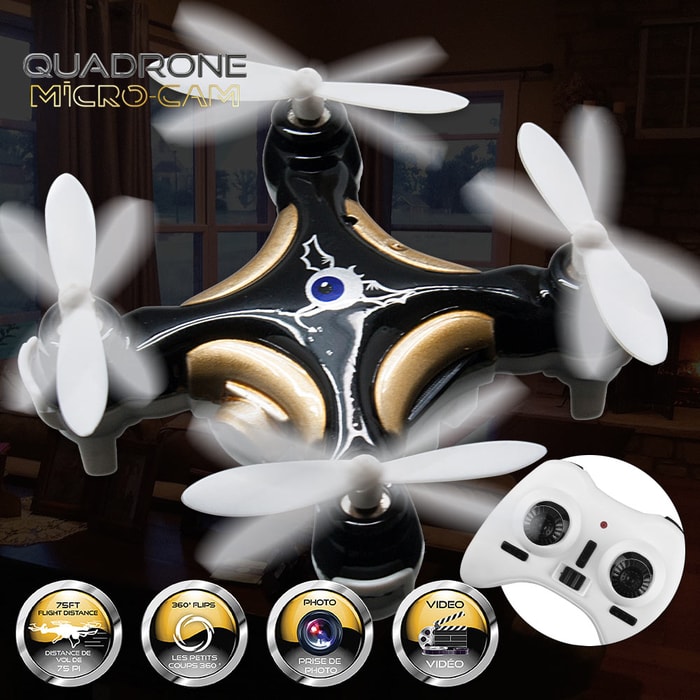 Quadrone Micro-Cam Drone