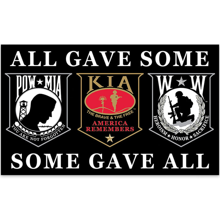 POW MIA / KIA / Wounded Warrior 3' x 5' Flag