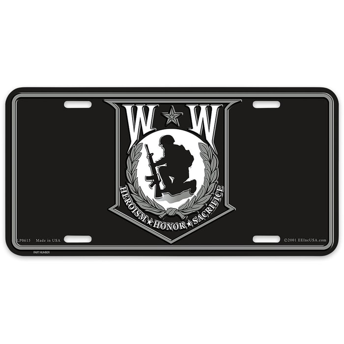 Wounded Warrior 6" x 12" License Plate