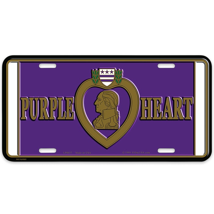 Purple Heart Medal 6" x 12" License Plate