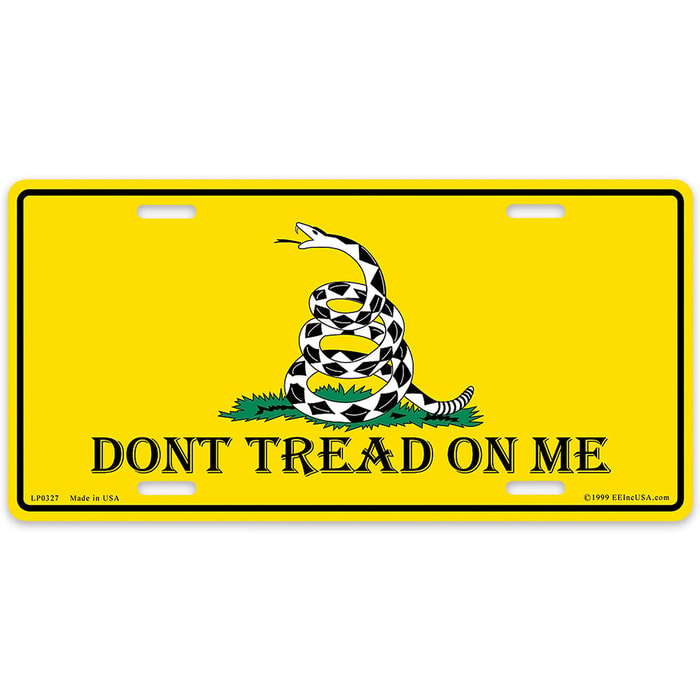 "Don't Tread on Me" Gadsden Flag 6" x 12" License Plate