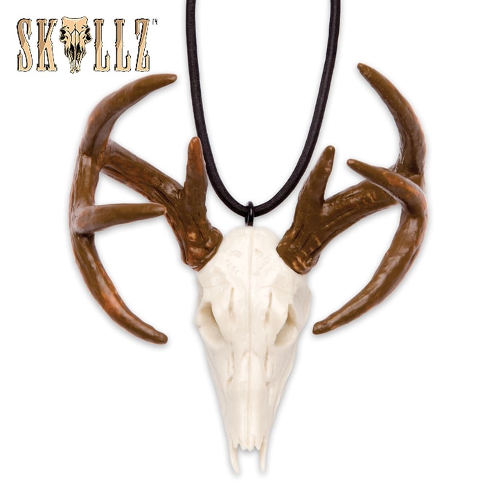 Skullz Perfect 8-Point Deer Skull Mirror Ornament