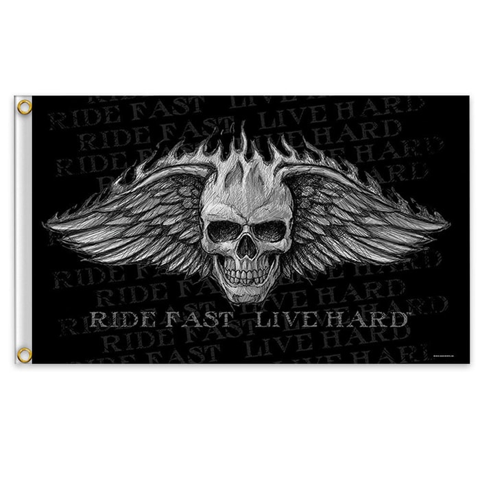 Ride Fast Live Hard Flag